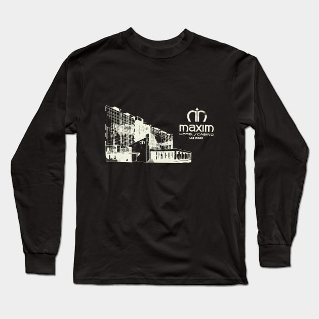 Vintage Maxim Hotel and Casino Las Vegas Long Sleeve T-Shirt by StudioPM71